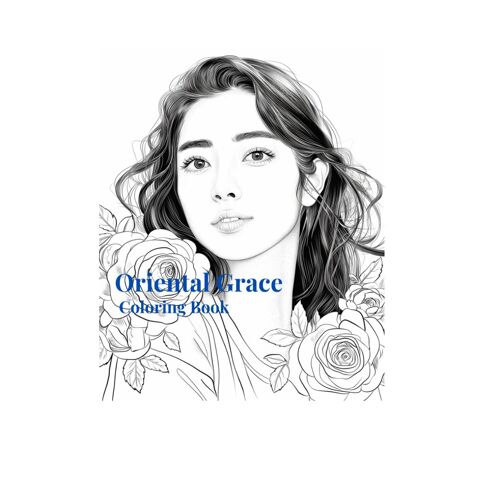 Oriental Grace: A Zen-Inspired Makeup Practice Coloring Book