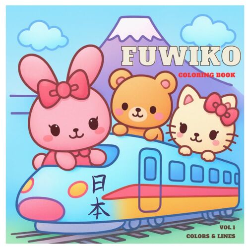 Fuwiko Coloring Book Vol.1 (Colors & Lines): Fuwiko Coloring Book