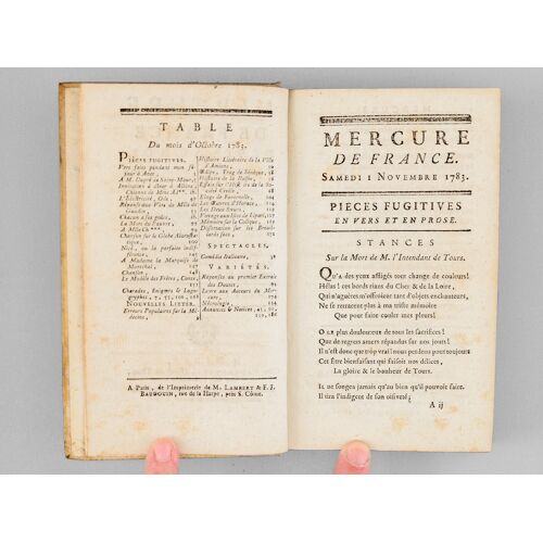 Mercure De France Dédié Au Roi [ Mois De Novembre 1783 : Numéros 44, 45, 46, 47, 48 ] Contenant Le Journal Politique Des Principaux Événemens De Tout