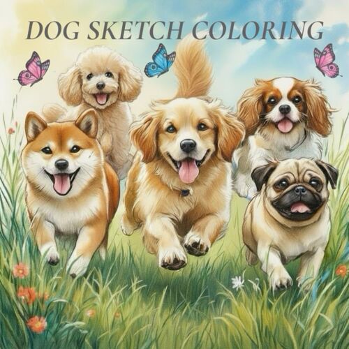 Dog Sketch Coloring: () (Japanese Edition)