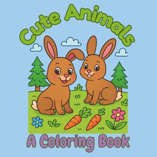 Cute Animals: A Coloring Book
