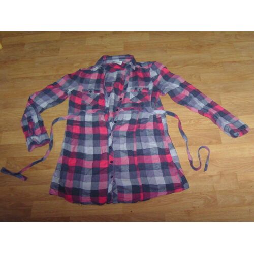 Tunique Jennyfer Tons Bordeaux, Noir, Gris Et Rouge Taille M Tbe