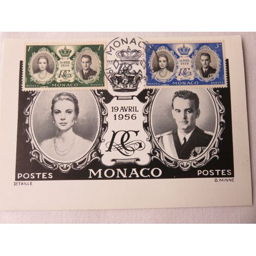 Carte Maximum ( 1er Jour ) "Mariage Princier"- 19/04/1956 - Monaco