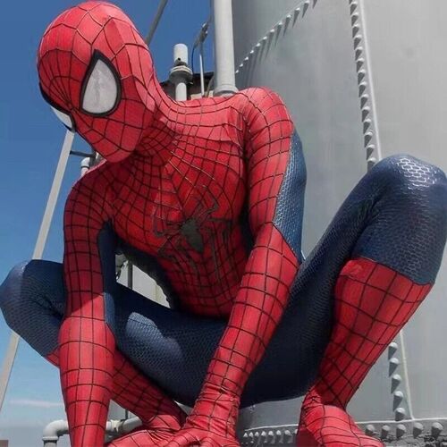 Halloween Spiderman Kostüm Kinder Superhéros Spider-Man Combinaison Jumpsuit Cosplay Taille 120 Adapté Pour La Hauteur 115 Cm   125 Cm