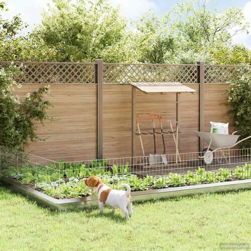 Vidaxl Clôture De Jardin Avec Piquets 12 Pcs 75 X 50 Cm Mesh Argenté