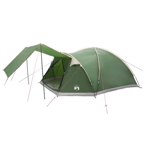 Vidaxl Tente Cabane Avec Toit Vert 8 Personnes Polyester Et Acier