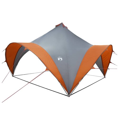 Vidaxl Tente De Fête Avec Toit Gris Et Orange 400 X 400 X 320 Cm