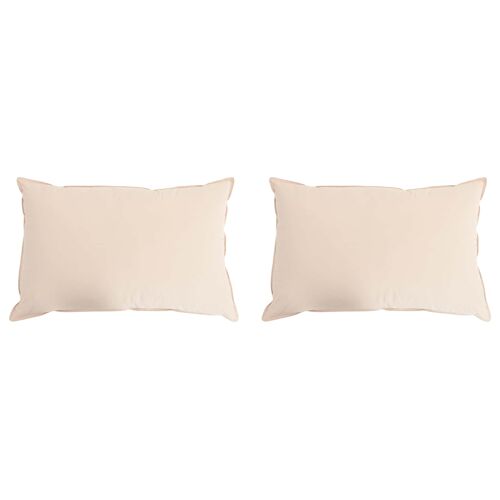 Vidaxl Oreiller 2 Pcs Beige 50 X 75 Cm Fibre De Kapok