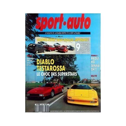 Sport Auto 346 De 1990 Mazda 323 Gtx 4x4 Turbo,Lotus Elan Se,Tvr S3c,Lamborghini Diablo,Ferrari Testarossa,Antibes