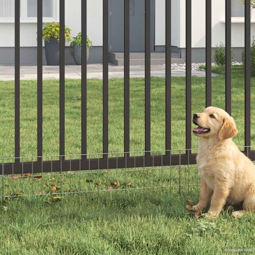 Vidaxl Clôture De Jardin Avec Piquets 12 Pcs 95 X 30 Cm Mesh Argenté
