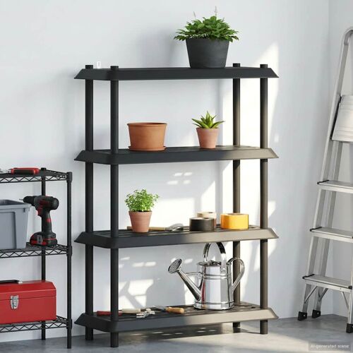 vidaXL Unité de rangement 4 niveaux 100 x 40 x 136,5 cm PP Anthracite