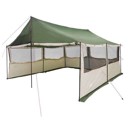 Vidaxl Tente Familiale Vert 450 X 400 X 265 Cm Polyester Et Acier