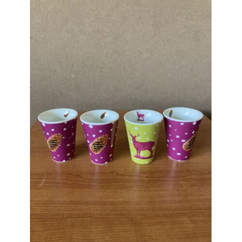 4 Tasses Expresso Thème Automne