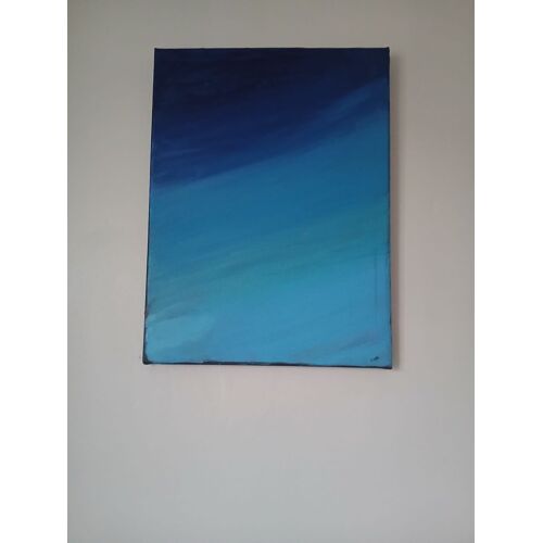 Tableau de décoration teinte bleue
