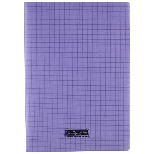 Cahier - A4 (21x29,7cm) - Petits Carreaux - 96 Pages - Polypro - Violet