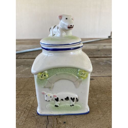 Pot céramique vache vintage 