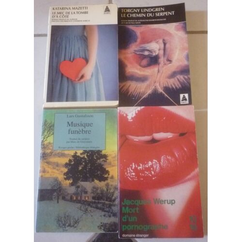 Romans Suédois En Poche : Le Mec De La Tombe D'À Côté (Katarina Mazetti) + Le Chemin Du Serpent (Torgny Lindgren) + Musique Funèbre (Lars Gustafsson) + Mort D'Un Pornographe (Jacques Werup)