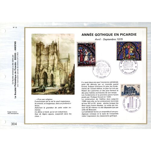 Document Philatélique Année Gothique En Picardie