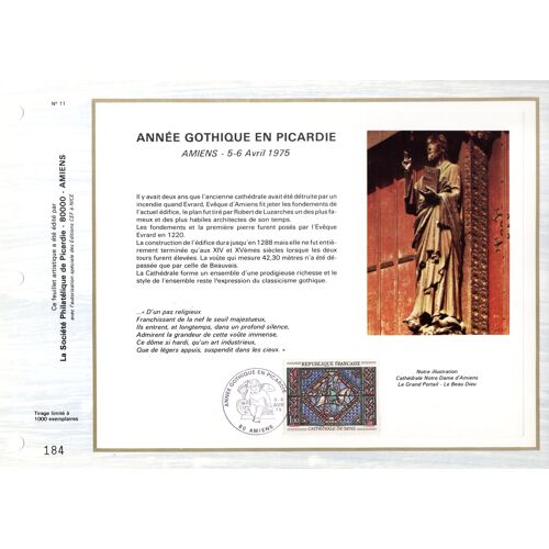 Document Philatélique Année Gothique En Picardie