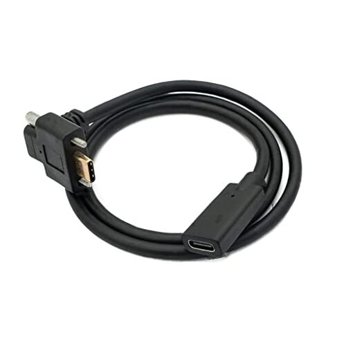 SYSTEM-S Câble USB 3.1 type C mâle vers femelle - 60 cm - Noir