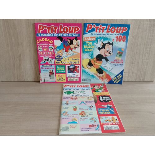 Lot De 3 Magazines P'Tit Loup, N° 78, 85, 100