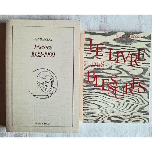 Lot 2 Livres De Jean Marcenac : Le Livres Des Blessures 1939-1971. Poésies 1932-1969