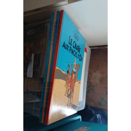 Les Aventures De Tintin Hergé Lot De 4 Bd Casterman.