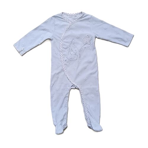 Pyjama. Grenouillère Gris Bleu. Ane. Poney. Etoiles. Noukie'S. Taille 12 Mois. 80 Cm