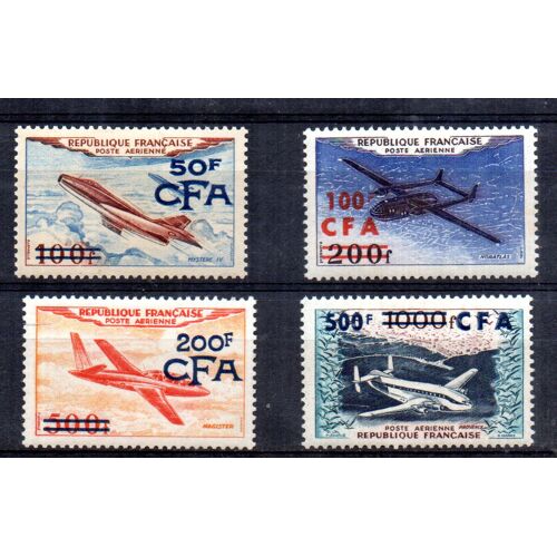 France.Série Réunion Cfa.Poste Aérienne 52-55.Neufs Avec Charnière