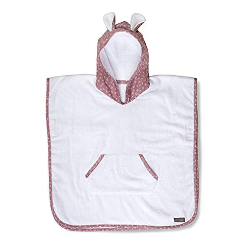 Vinter & Bloom - Poncho Serviette Motif Feuille Nordique Rose Doux