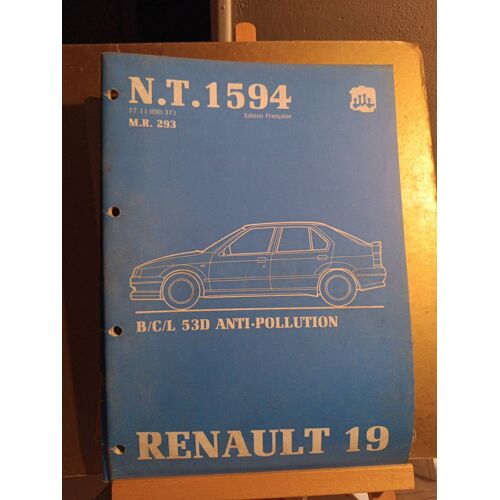 Nt 1594 Renault 19 B/C/L 53 D Anti Pollution Manuel Réparation