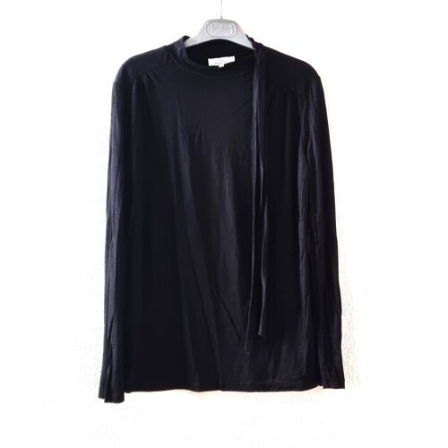 T-Shirt Jacqueline Riu Noir Taille 38 État Neuf Avec Étiquettes