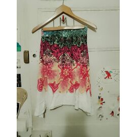 Jupe Asymétrique Multicolore 30 Xxxs Desigual.