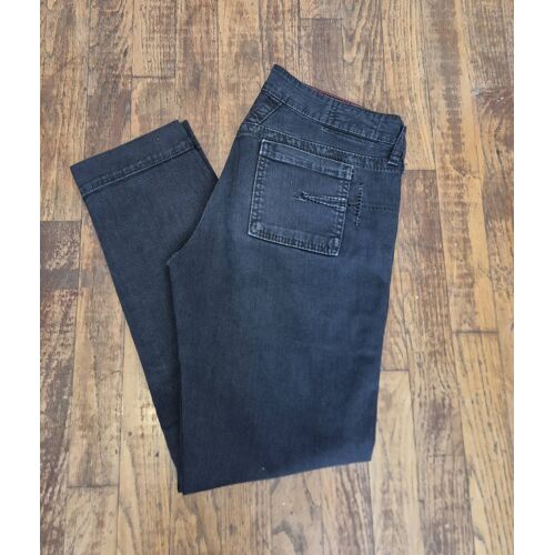 Jean Marithe Francois Girbaud Taille 40 Denim Noir Coupe Droite Motif Signature