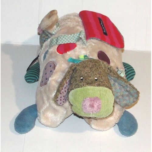 doudou Chien d'activités Moulin Roty peluche coussin les jolis pas beaux