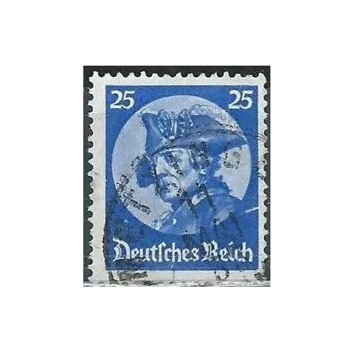 Allemagne, 3ème Reich 1933, Beau Timbre Yvert 469, Inauguration Du Reichstag À Potsdam, Portrait De Frédéric Le Grand, Oblitéré, Tbe, Cote 32 Euros. -