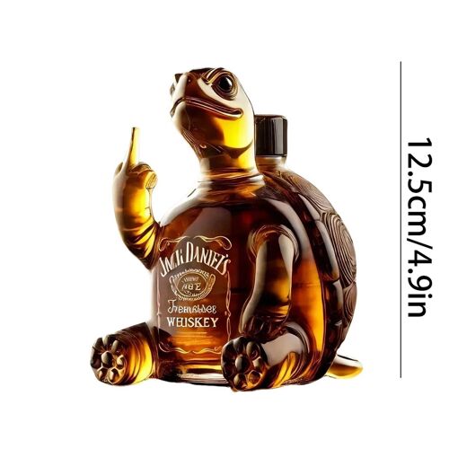 2026 Lustige Mittelfinger Whisky Einzigartiger Schildkröte Glas Whisky 350ml La Bouteille Est Vendue Seule, Sans Whisky.