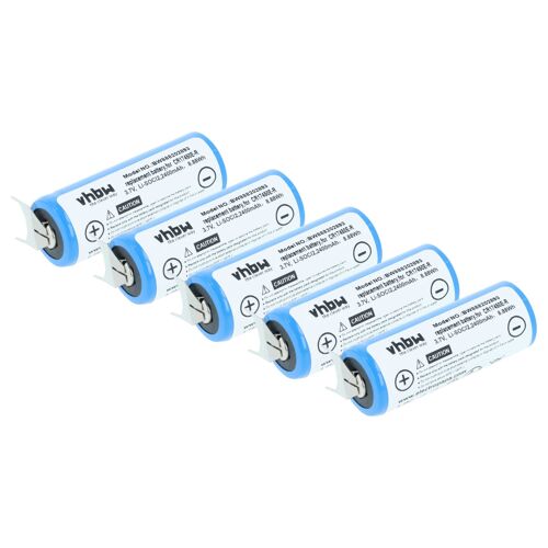 vhbw 5x Piles remplacement pour CR17450E-R (3V) pour divers appareils, soudure 3er Print
