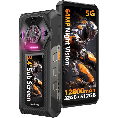 Ulefone Armor 30 Pro 5G Telephone Portable Incassable 16Go+512Go 6,95"" FHD+ 12800mAh/66W