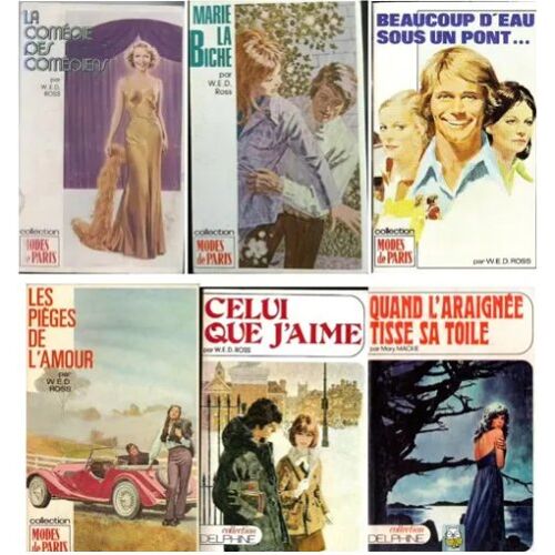 Amour Et Mystère : W. E. D. Ross (5 Romans) + Auteurs Anglais (Mackie, Mckinlay, Pleydell, Randall, Somers...: 6 Romans + Flora Saint-Gil (1 Roman) Ed. Mondiales - En Français, Années 70