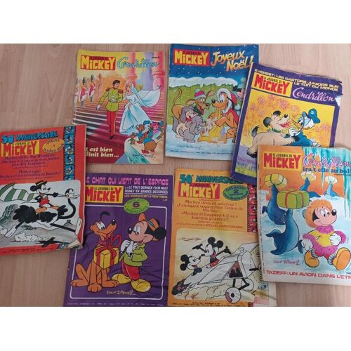Lot De 7 Revues Anciennes Le Journal De Mickey - Années 1970