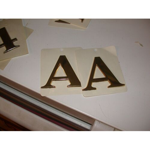 Lettre Doree Adhesive A X2