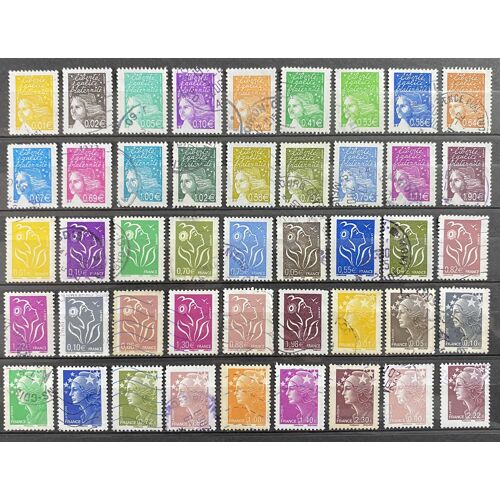 Lot De 45 Timbres Oblitérés Marianne Du Luquet , Marianne De Lamouche Et Marianne De Beaujard