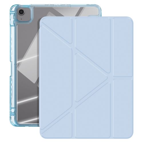 Étui pour iPad Air 11' M4 2026 avec Support Modulable Design Origami Bleu ciel