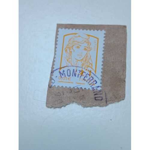Timbre France 0,01€ Oblitéré Yvert N° 4763 Type Marianne De Ciappa Et Kawena Marianne Et La Jeunesse Jaune De 2013