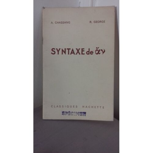 Syntaxe De Àv  /1967