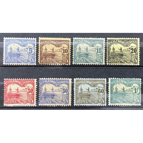 Lot De 8 Timbres Taxes Neufs* Nouvelle Calédonie 1906 Y&T N° 16 À 23