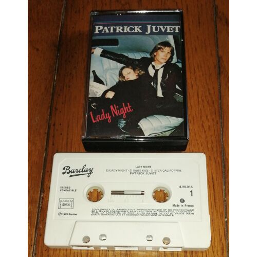 K7 Audio Tape Patrick Juvet " Lady Night " 5 Titres 1979 ,Made In France, Barclay Electronic Funk/Soul Disco