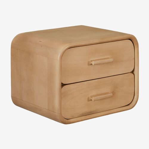 Table de chevet flottante 40x30 cm en bois Aylin Bois de Mangue