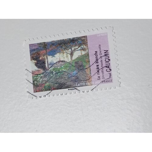 Timbre France -Lettre 20g Autoadhesif Yvert N°831, Tableau Gauguin, La Rivière Blanche L'Impressionnisme Et L'Eau Oblitéré, Painting De 2013